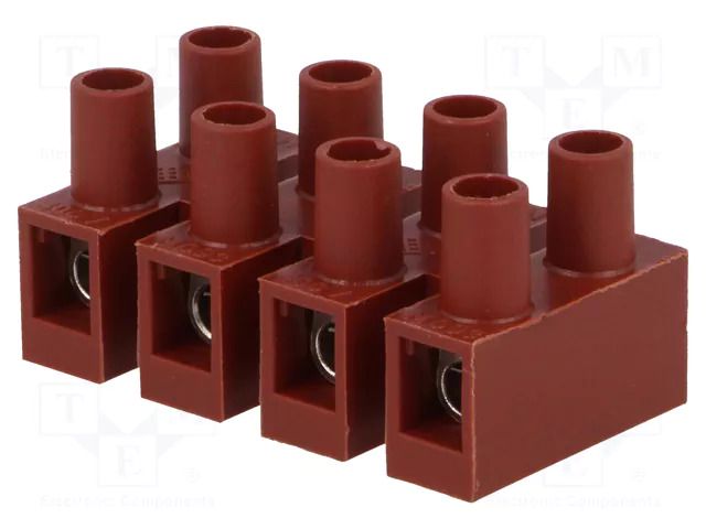 Connector: terminal block; 400V; with wire protector; brown; 4mm2 BM GROUP BM93FS4
