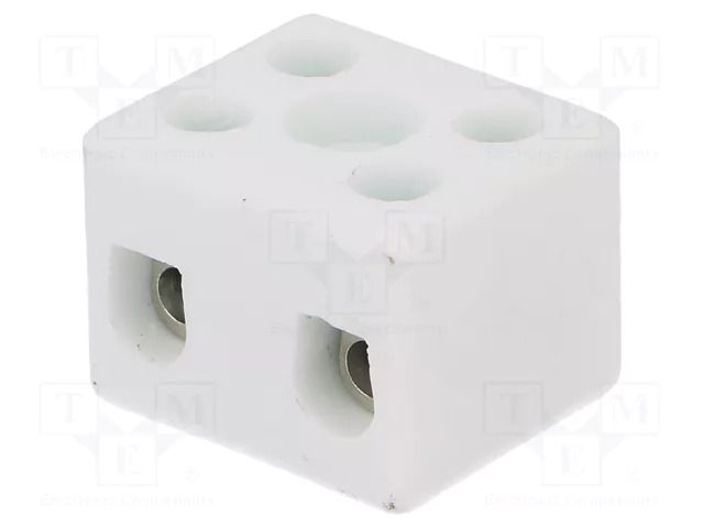 Connector: terminal block; 32A; 450V; hot condition; white matt SIMET SI-CPO-5A-2P