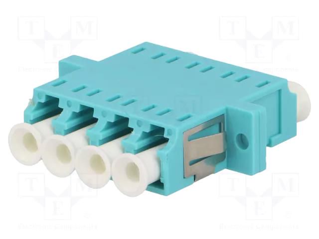 Connector: fiber optic; socket,coupler; quad multi mode; female LOGILINK LOG-FA04LC3