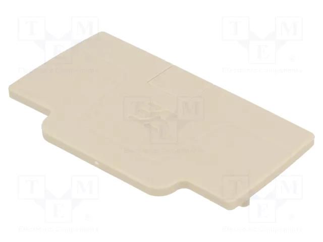 End plate; beige; wemid; 2.1mm WEIDMÜLLER AEP2C2.5