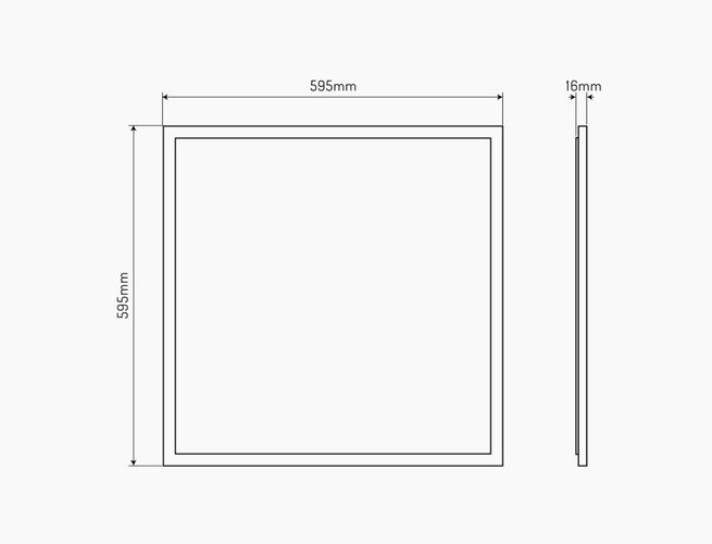 LED panel 30W, 60x60cm, 3600lm, 4000K, surface SLIM, 2in1, LED LINE 478481 5907777478481