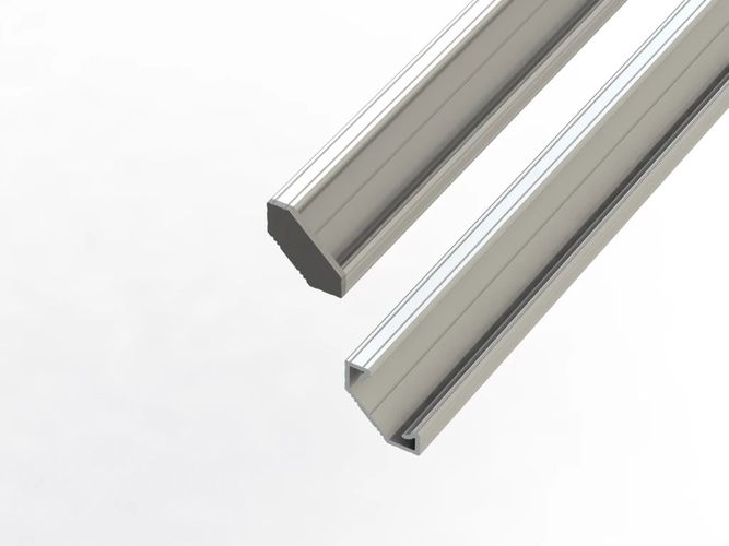 Corner aluminum profile corner 2 meters + frosted cover 478573 5907777478573