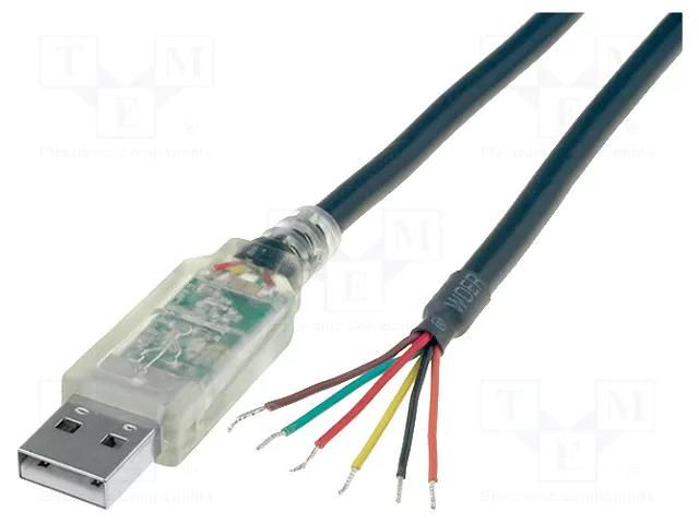 Module: cable integrated; USB; lead; 1.8÷5.25V; USB A FTDI TTL-232RG-VIPWE