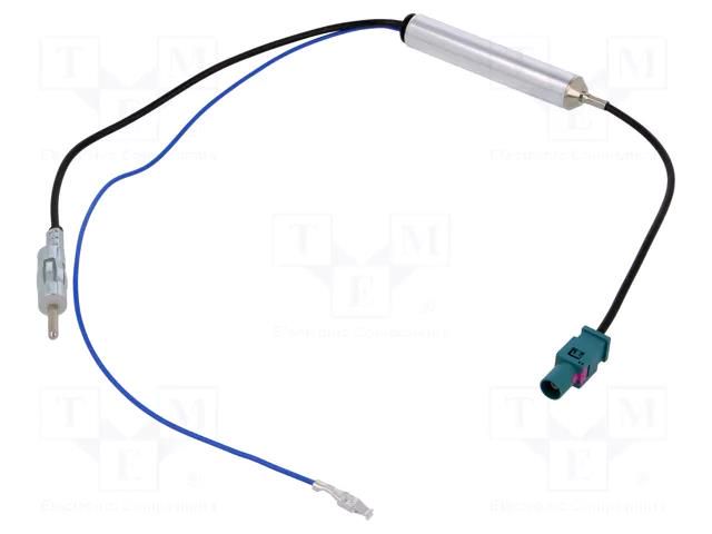 Connector: antenna adapter; DIN plug,Fakra plug; straight 4CARMEDIA ZRS-S/GOLFV-DIN