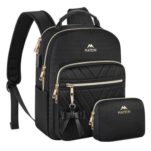 Women's 10.5'' travel backpack with makeup bag Matein 1342 Black, Matein 1342