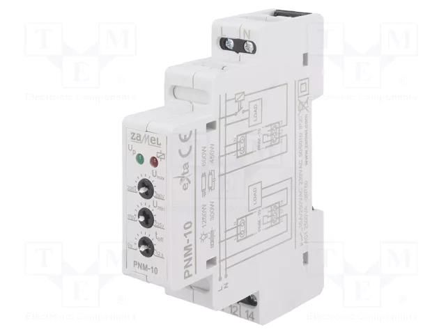 Voltage monitoring relay; undervoltage,overvoltage; 230VAC ZAMEL PNM-10