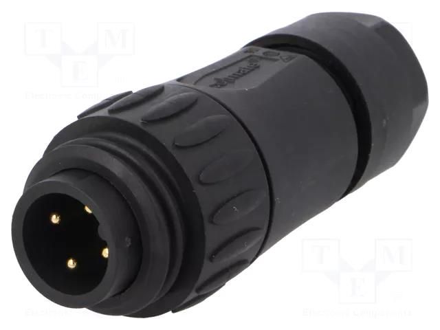 Connector: circular; plug; for cable; PIN: 4; male; screw terminal AMPHENOL C01620H00321012