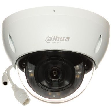 Dahua dome IPC-HDBW2449E-S-IL-0280B (white, 4 MP, 95°, IR + LED 30m, Smart Dual Light, IP67, IK10) DAHIPCHDBW2449ESIL28