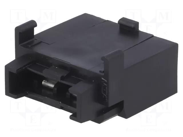 Fuse holder; 19mm; 20A; on cable,push-in; Leads: connectors; black MTA MTA-INLINE-UNI