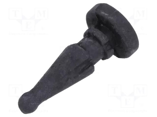 Fastener for fans and protections; Ømount.hole: 5mm; black RICHCO FM-3