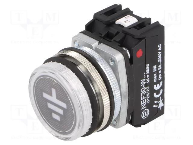 Earting indicator; 22mm; NEF22; -15÷30°C; Ø22.5mm; IP66; red PROMET NEF22-WU