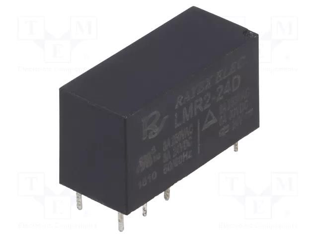 Relay: electromagnetic; DPDT; Ucoil: 24VDC; Icontacts max: 5A; LMR2 Recoy/RAYEX ELECTRONICS LMR2-24D