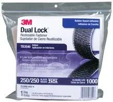 DUAL LOCK RECLOSABLE FASTENER, BLACK, 25.4MM TB3540
