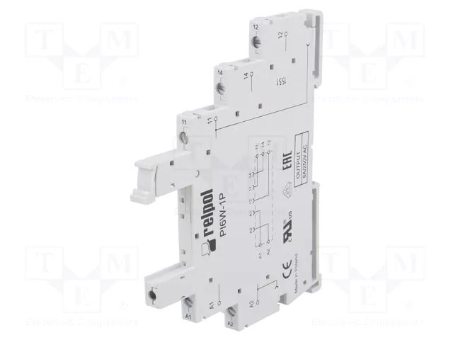 Socket; PIN: 5; 6A; 250VAC; for DIN rail mounting; screw terminals RELPOL PI6W-1P