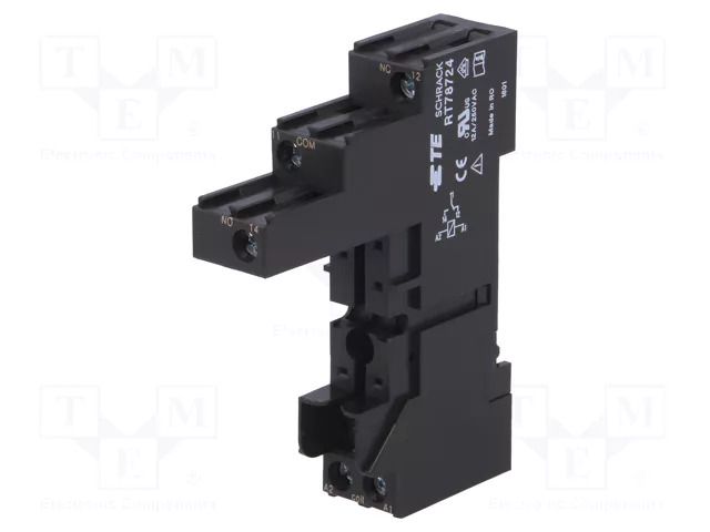 Socket; PIN: 5; 12A; 250VAC; H: 61mm; W: 15.5mm; screw terminals; RT1 TE Connectivity RT78724