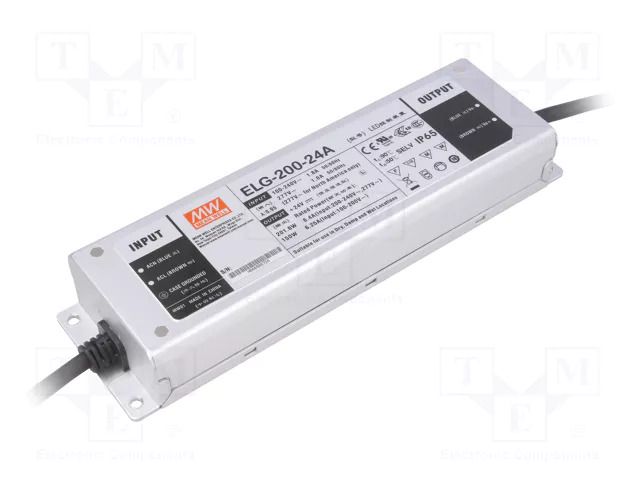 Power supply: switching; LED; 200W; 24VDC; 4.2÷8.4A; 100÷305VAC MEAN WELL ELG-200-24A