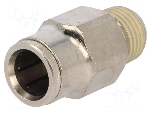 Push-in fitting; straight; nickel plated brass; Thread: BSP 1/4" NORGREN HERION 101251028