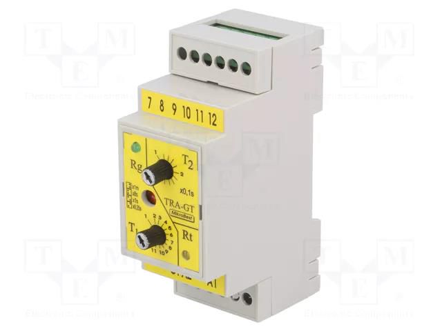 Timer; 0,25s÷12min; NO x2; 250VAC/5A,24VDC/5A; Usup: 24VAC,230VAC MIKROBEST TRA-GT