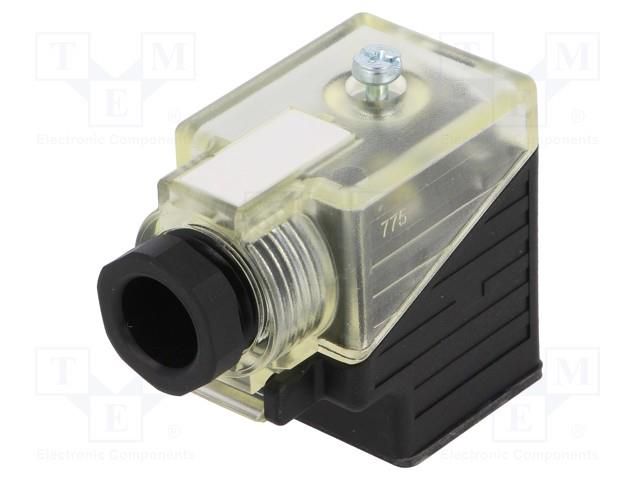 Connector: valve connector; plug; form A; 18mm; female; PIN: 3; IP65 MURRELEKTRONIK 7000-29521-0000000
