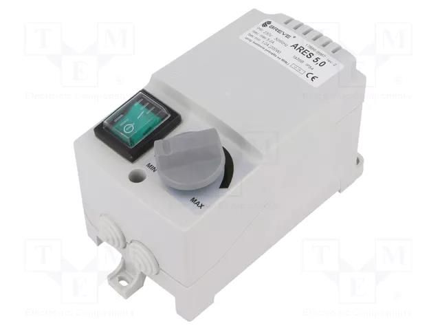 Regulator; speed; 230VAC; 1-phase fun motors speed control; 5A BREVE TUFVASSONS ARES-5.0