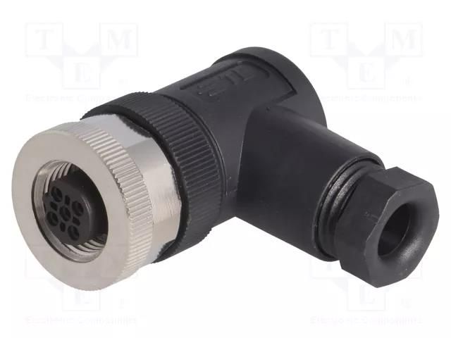 Connector: M12; plug; PIN: 5; female; 60V; angled 90°; IP67; 4A; 4÷6mm TE Connectivity T4112401051-000