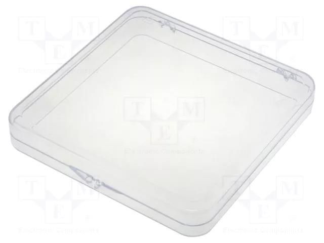 Container: single; polystyrene,polycarbonate; 121x121x14mm LICEFA V5-124