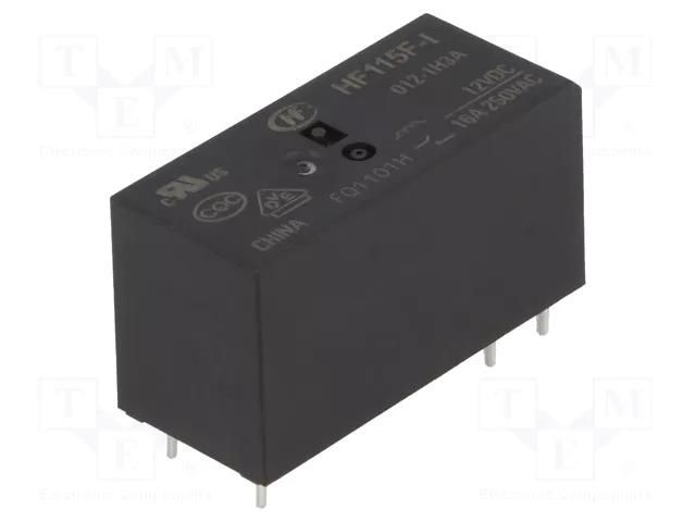 Relay: electromagnetic; SPDT; Ucoil: 24VDC; 10A; 10A/250VAC; HF115F HONGFA RELAY HF115F-H/024-1ZS1A