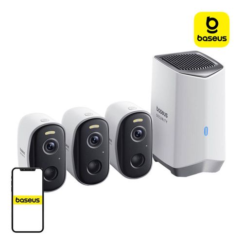 N1 Baseus 2K outdoor camera set of 3 (white), Baseus S0TW012131