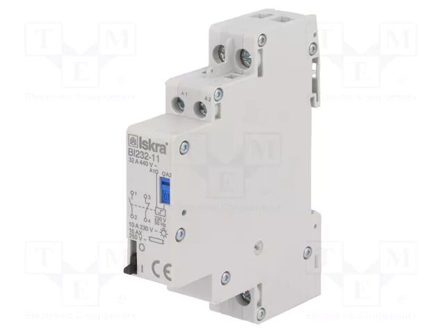 Relay: installation; bistable,impulse; NC + NO; Ucoil: 230VAC ISKRA BI232-11/230VAC