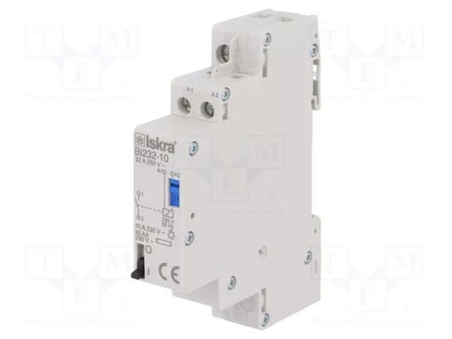 Relay: installation; bistable,impulse; NO; Ucoil: 230VAC; BI; 32A ISKRA BI232-10/230VAC