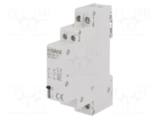 Relay: installation; bistable,impulse; NC + NO; Ucoil: 230VAC ISKRA BI216-11/230VAC