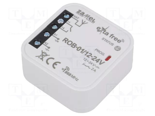 Wireless receiver; EXTA FREE; Control: wireless ZAMEL ROB-01/12-24V