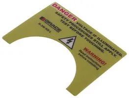 VOLT INDICATOR ALERT LABEL, 76.2X58.42MM R-3W-KB-L