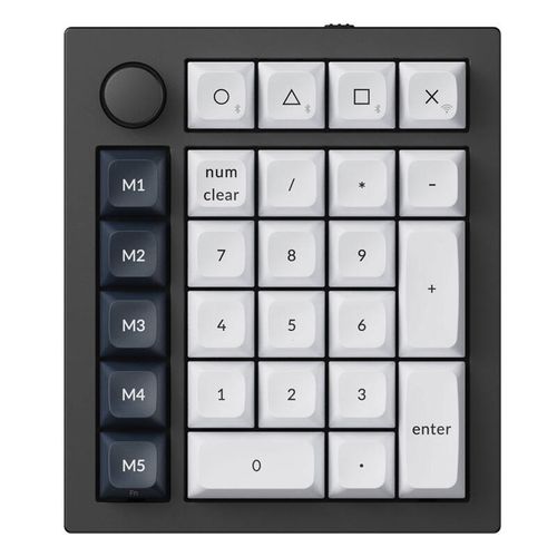 Keychron Q0 Max RGB Wireless Numeric Keyboard, Red Switch (Black) [Q0M-M1]., Keychron Q0M-M1