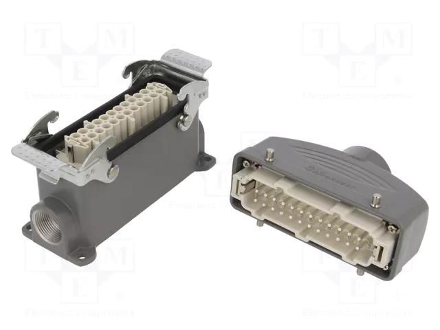 Connector: HDC; male + female; GWconnect; PIN: 24; 16A; 500V; 24+PE MOLEX MX-93603-0095