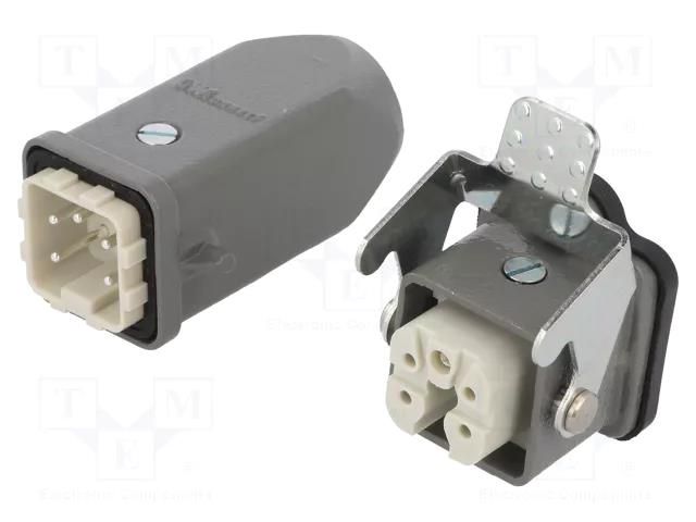 Connector: HDC; male + female; S-A; PIN: 5; 4+PE; size 3A; straight MOLEX MX-93603-0031