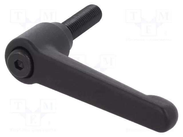 Lever; adjustable; Thread len: 40mm; Lever length: 78mm; GN 300 ELESA+GANTER GN300-78-M12-40-SW