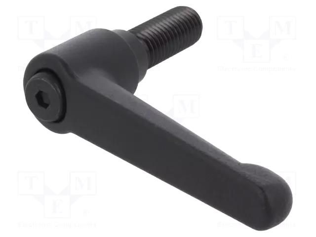 Lever; adjustable; Thread len: 32mm; Lever length: 78mm; GN 300 ELESA+GANTER GN300-78-M12-32-SW