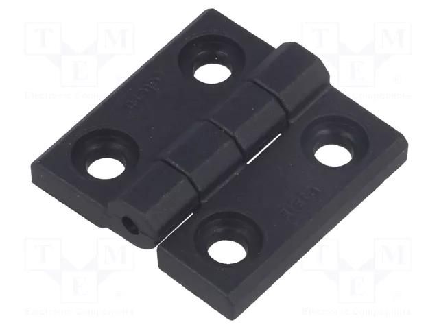 Hinge; Width: 30mm; technopolymer PA; black; H: 30mm ELESA+GANTER CFM30CH-4