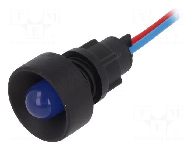 Indicator: LED; recessed; blue; 12÷24VDC; 12÷24VAC; Ø13mm; IP20 ELPROD LKS12-24-B