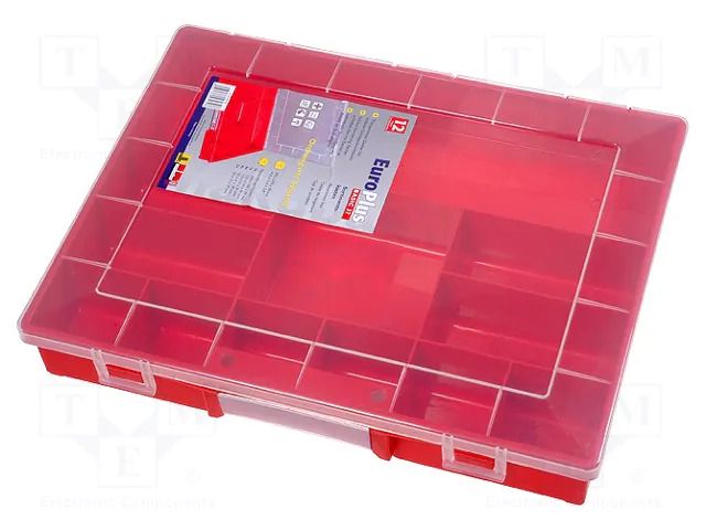 Container: collective; with partitions; polypropylene; red ALLIT AG W-457230