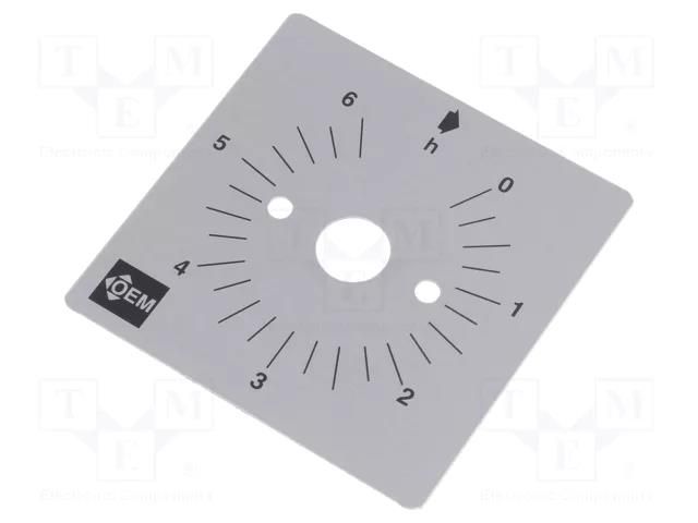 Scale for mechanical timer FAUCIGNY INSTRUMENTS S6H