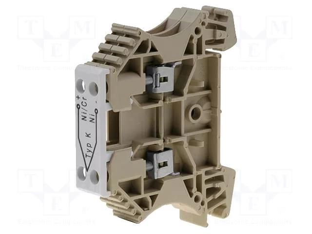 Splice terminal: rail; screw terminal; beige; wemid; 2.5mm2; TS35 WEIDMÜLLER WDU2.5/TC-TYP-K