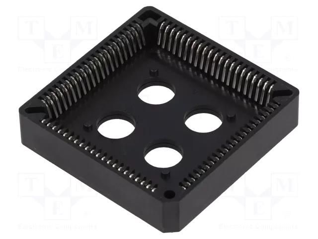 Socket: integrated circuits; PLCC84; THT; phosphor bronze; tinned NINIGI PLCC-84
