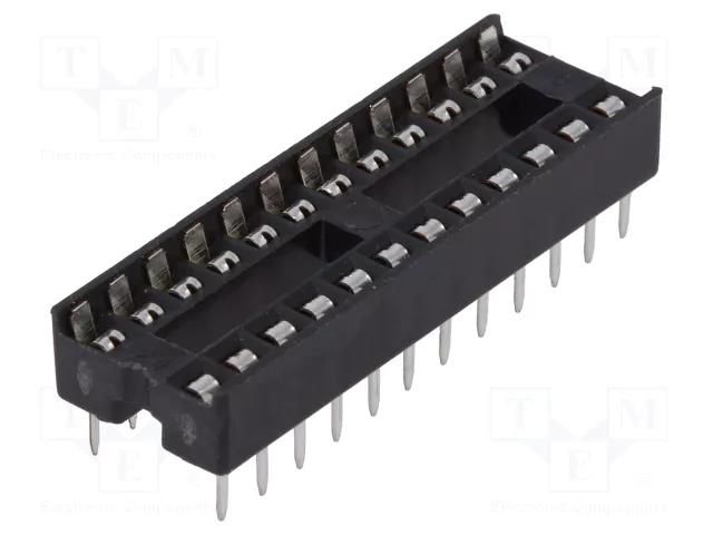 Socket: integrated circuits; DIP24; 7.62mm; THT; Pitch: 2.54mm CONNFLY ICVT-24P-W