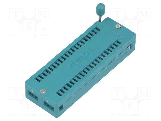 Socket: integrated circuits; ZIF; DIP40; 15.24mm; THT; demountable CONNFLY DS1044-400G