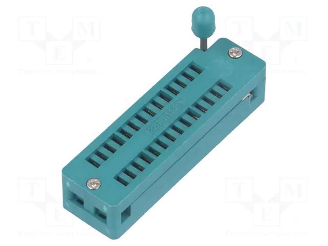 Socket: integrated circuits; ZIF; DIP28; 7.62mm; THT; demountable CONNFLY DS1044-280G