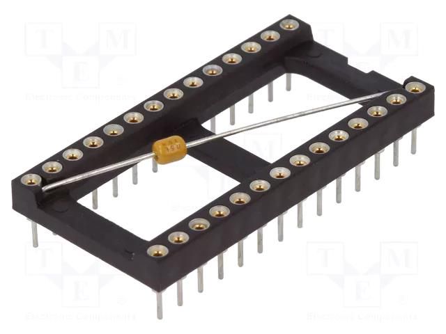 Socket: integrated circuits; DIP28; Pitch: 2.54mm; precision; THT MPE GARRY DIL-28C