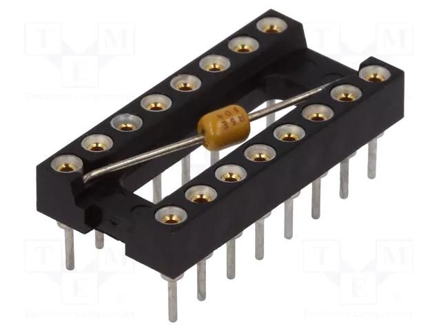 Socket: integrated circuits; DIP16; Pitch: 2.54mm; precision; THT MPE GARRY DIL-16C