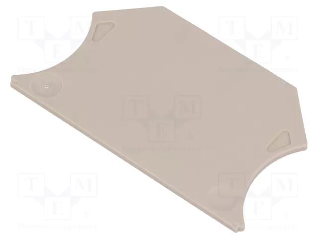 End plate; beige; max.125°C WEIDMÜLLER WAP2.5-10/BE